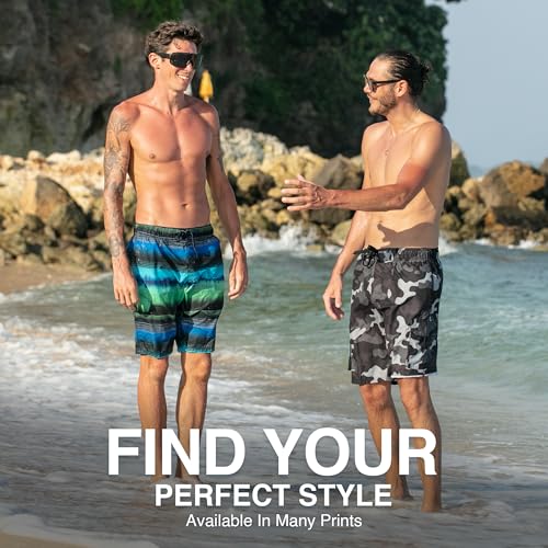 Image of Kanu Surf Men's Big Viper Extended Size Stripe Swim Trunk