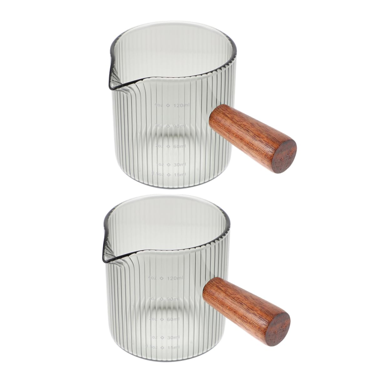 PRETYZOOM 8 Pz tazza di latte brocca per la crema di mini caraffa per crema tazza caffe tazza trasparente misurini tazzine da espresso brocca da cucina dispenser in legno