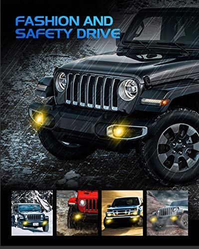 image for ZonCar 9006 Led Fog Light Bulbs Yellow, 4000 Lumens Super Brighter 900