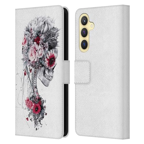 Carcasa Samsung Galaxy S23 FE 5G funda de cuero tipo libro Riza Peker Novia Calaveras