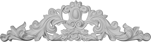 Ekena Millwork ONL32X09X01LE 32 14 pulgadas de ancho x 8 78 pulgadas de alto x 1 58 pulgadas P Legacy Center Onlay, imprimado de fábrica