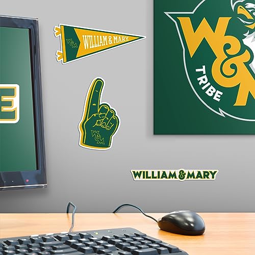 Image of College of William and Mary 9ct Vinyl Large Deluxe Stickers Variety Pack - Laptop, Water Bottle, Scrapbooking, Tablet, Skateboard, Indoor /Outdoor - Set of 9