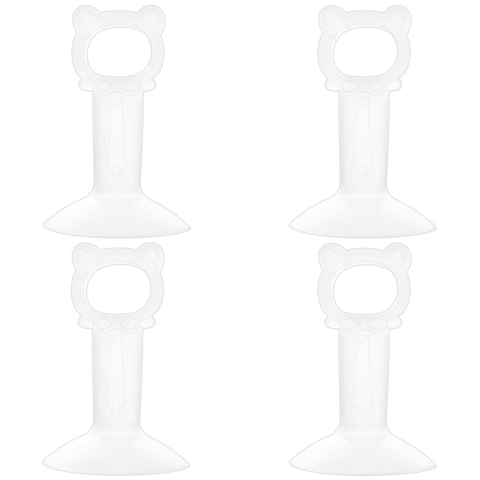 Door Stoppers for Wall, Silicone Door Holder Keep Door Open, No Drilling Door Catch Door Handle Bumper, Door Stops Wall Protectors(8 Pack, Transparent)