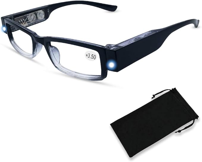 DuanMei Reading Glasses with Light Magnifying Glasses with