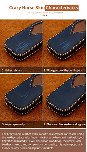 Coque de clé Peugeot cuir étui protection porte-clés télécommande 3 boutons - 4