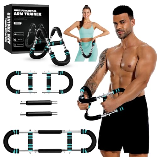 MAMA EVE Twister Arm Trainer, 50-100lb Adjustable Power Twister Bar, Chest Shoulder Arm Workout Equipment, Portable Detachable Upper Body Fitness Machine for Home & Gym 
