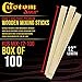 Custom Shop Craft and Paint Sticks - (Pack -100 Sticks) 12