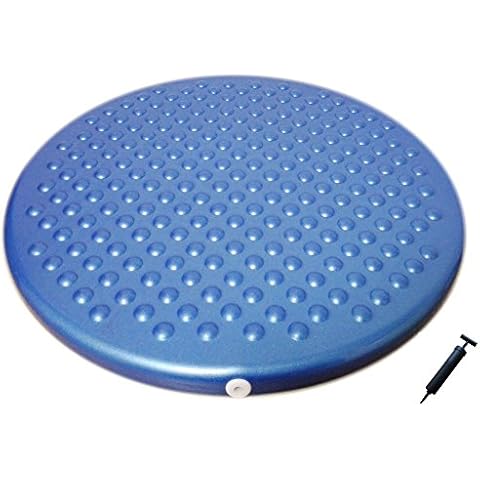 AppleRound Jr. Inflatable Seat Cushion with Pump, 31cm/12in Diameter, Sensory Wiggle Seat for Kids (Blue) Cover
