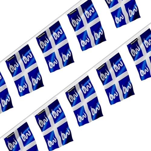 Guirlande drapeau de Martinique 18x28cm pour décorer un grand stand