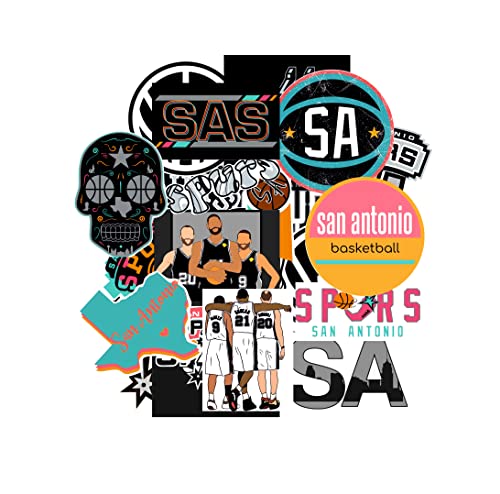 23 PCS American Basketball Stickers for Water Bottle Laptop Bicycle Computer Motorcycle Travel Case Waterproof Vinyl Decals for Kids Teens Adults Scrapbook Luggage 2-2.5 Inches
