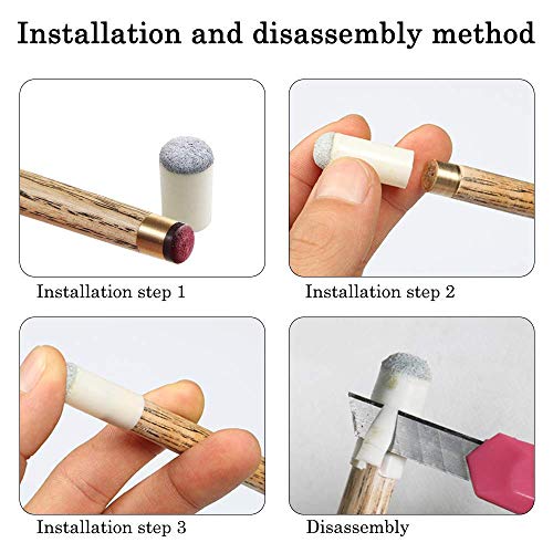 Image of LGB Slip on cue Tips for Snooker and Pool cue 100piece (13 MM)