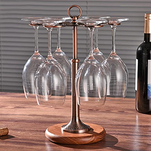 6 Flessen Wijnglas Rekken Wijnflessen Houder Rekken Aanrecht Ijzer Koper Wijnglas Houder Display Plank Organizer… - Afbeelding 5