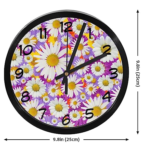 Horloge murale silencieuse ronde à aiguilles fluides à quartz - 5