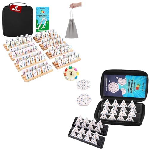 Domino doble 12 con racks y juego triangular miniatura 1