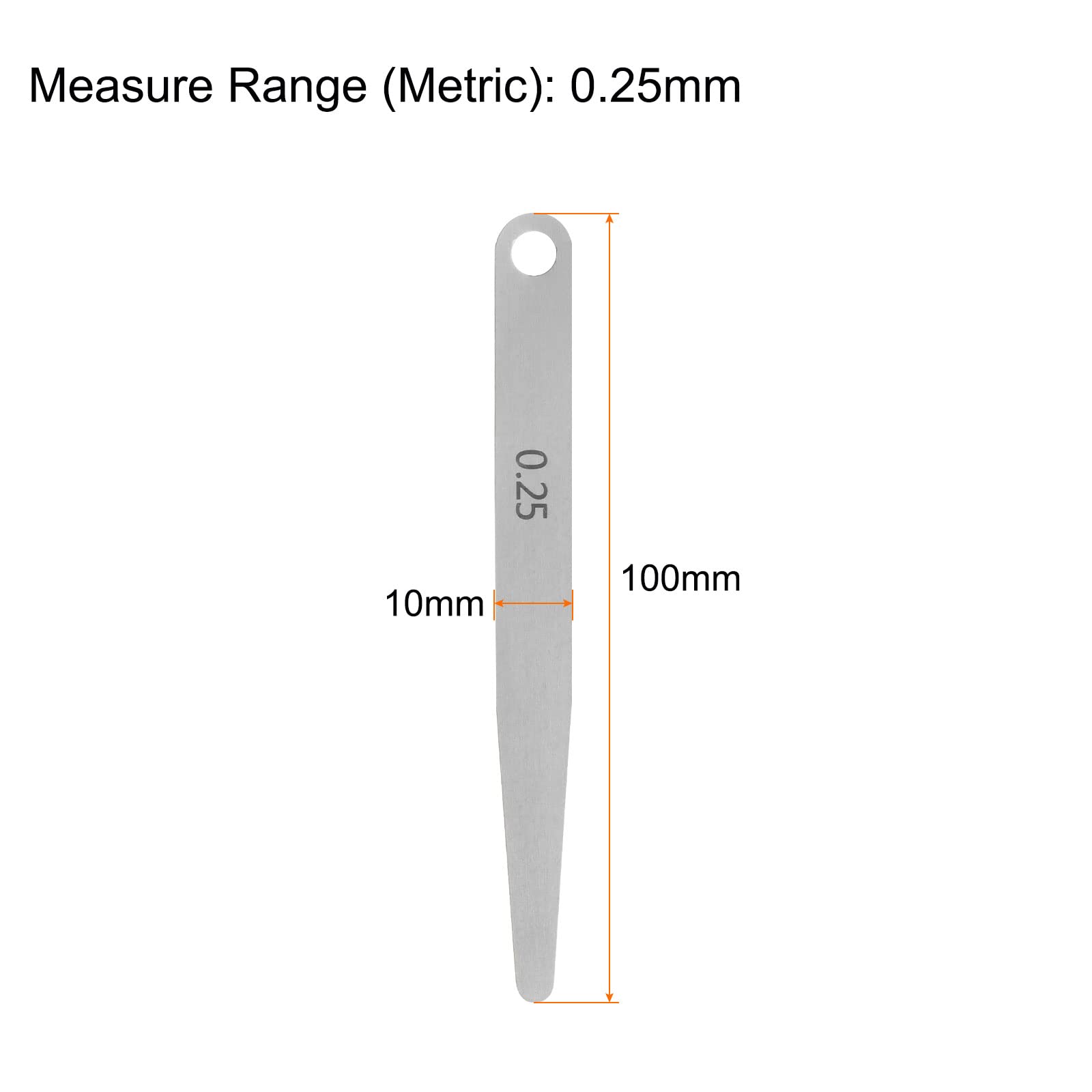 QUARKZMAN Fühlerlehre 8 Klingen – Metrisch, 0,25 Mm Dicke, Aus Manganstahl, Für Ventile & Gitarrensetup