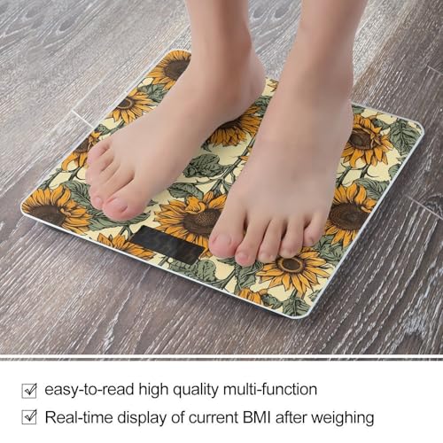 Báscula digital Romantic Sunflowers para baño miniatura 5