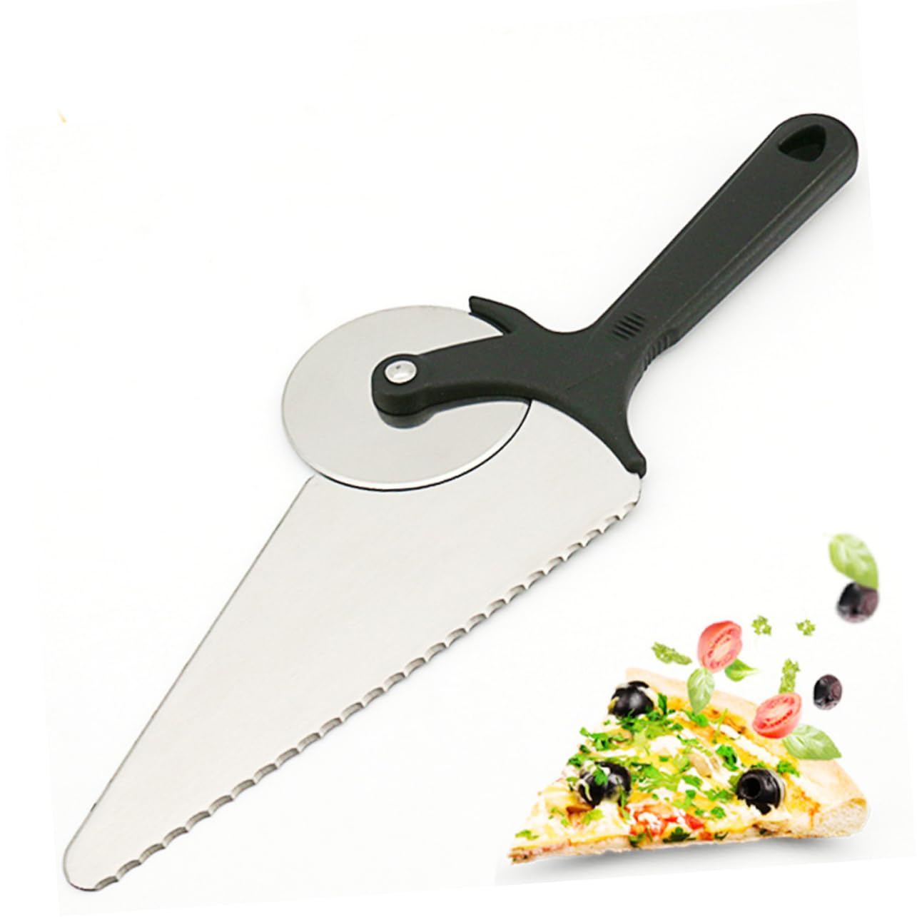 Cortador de Pizza 2 Piezas con Rueda de Acero Inoxidable