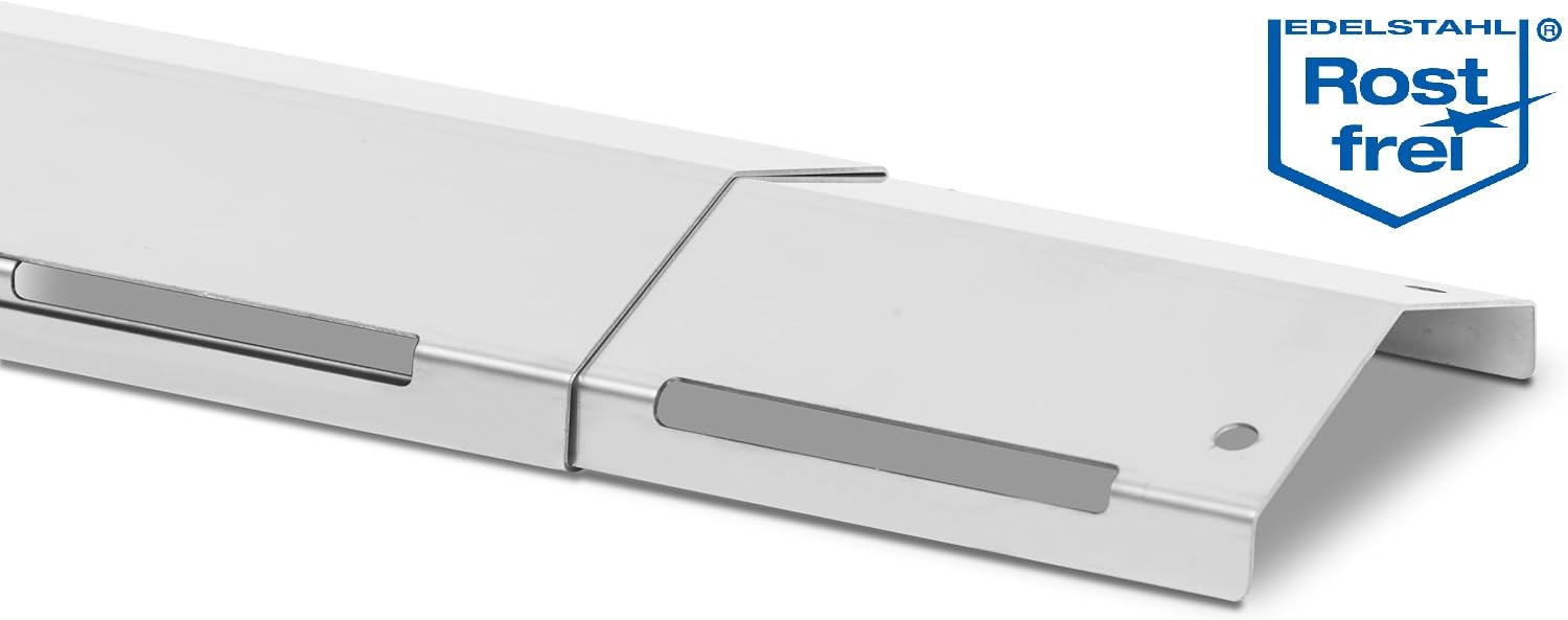 gardivo Aromaschienen verstellbar Edelstahl Premium Universal gasgrill Brennerabdeckung einstellbar Flavorizer Bars zubehör hitzeschild Brennerabdeckung Flammenblech Flammenverteiler (4)