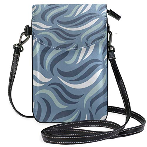 Preisvergleich Produktbild Handy Geldbörse Crossbody Einfache Muster von Wellenlinien Handy Geldbörse Geldbörse für Frauen Mädchen Kleine Crossbody Geldbörsen Taschen