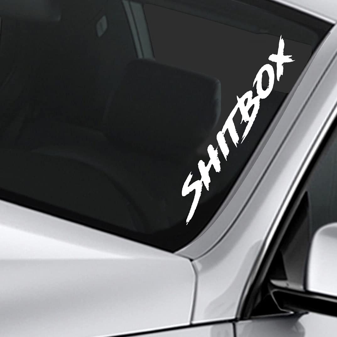 Shitbox Windshield Vinyl Decal Sticker Car Turbo Diesel Truck Window White