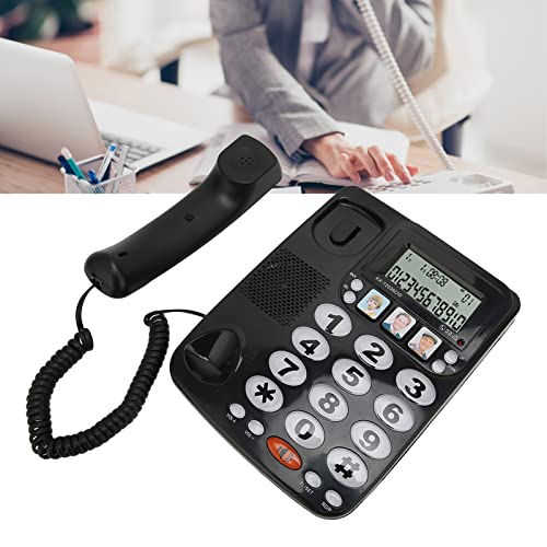 Teléfono con cable para adultos, con identificador de llamadas miniatura 2