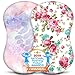 Bassinet Sheets, Fitted Premium Jersey Cotton, Bedside Sleeper Cover, Universal Sheets, White with Flowers 2 Pack