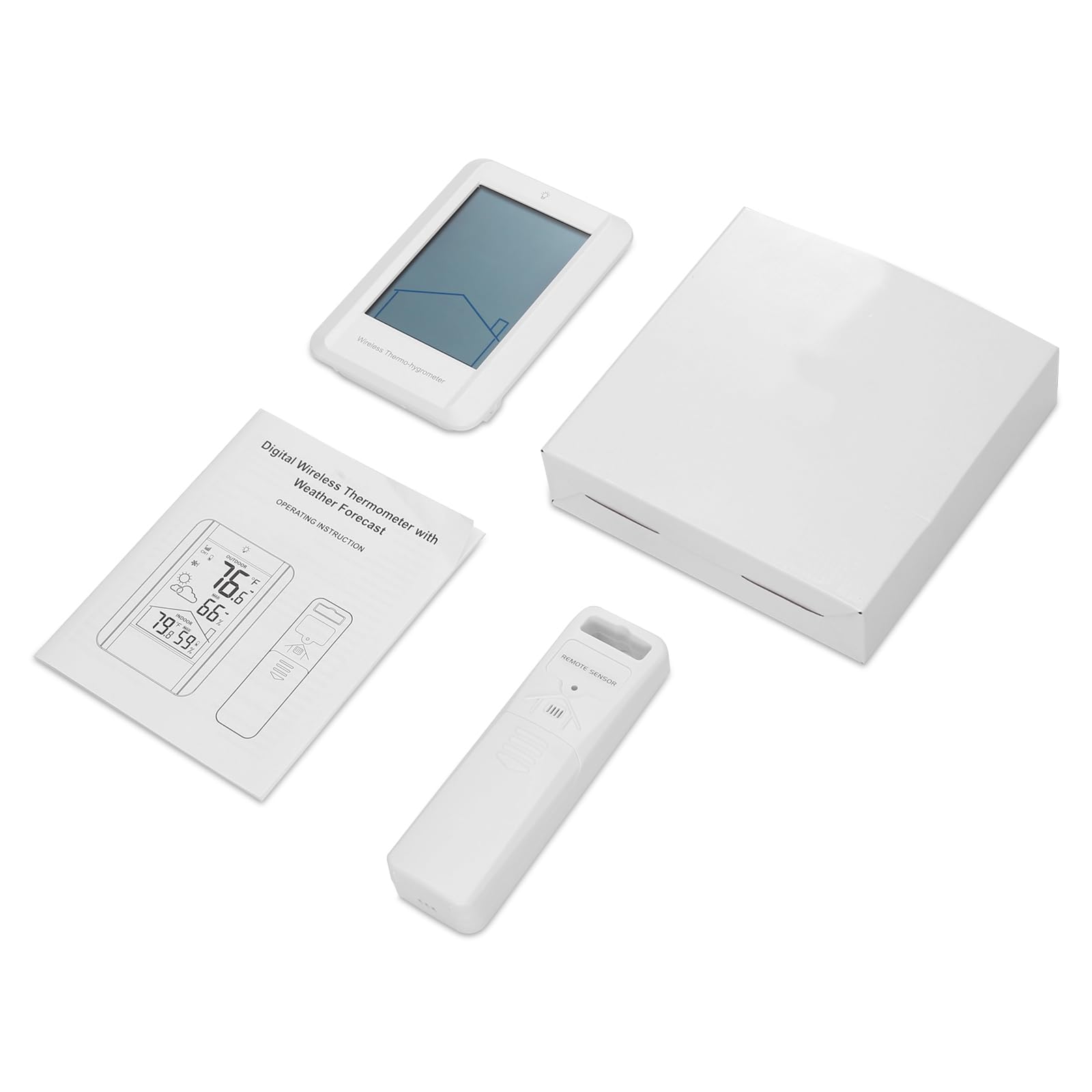 Thermomètre d'intérieur et d'extérieur sans fil, hygromètre numérique précis, température et humidité, portée de 100 m, thermomètre intérieur et extérieur pour la maison et la terrasse