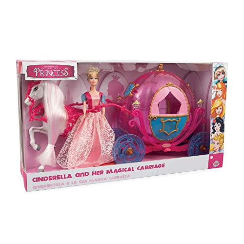 Grandi Giochi GG03027 Prinzessin Aschenputtel mit ihrem magischen Wagen