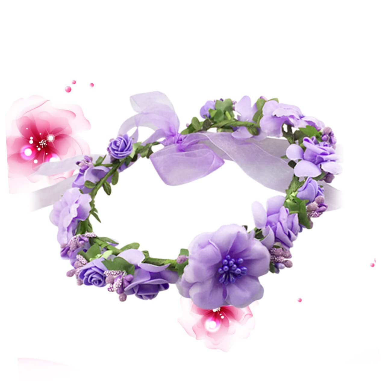 FRCOLOR 3stücke Blumenkranz Für Hochzeiten Einstellbare Blumenkrone Mit Lebendigen Farben Und Natürlichem Design Für Braut Und Brautjungfern Für Partys Und Fotoshootings