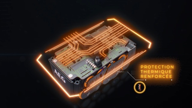 AEG 18 V PRO18V 4,0 Ah Lithium Akku L1840S(Kompatibel mit Allen AEG PRO 18 V Geräten, Akku-Ladestandsanzeige, Temperaturüberwachung, Überlastschutz