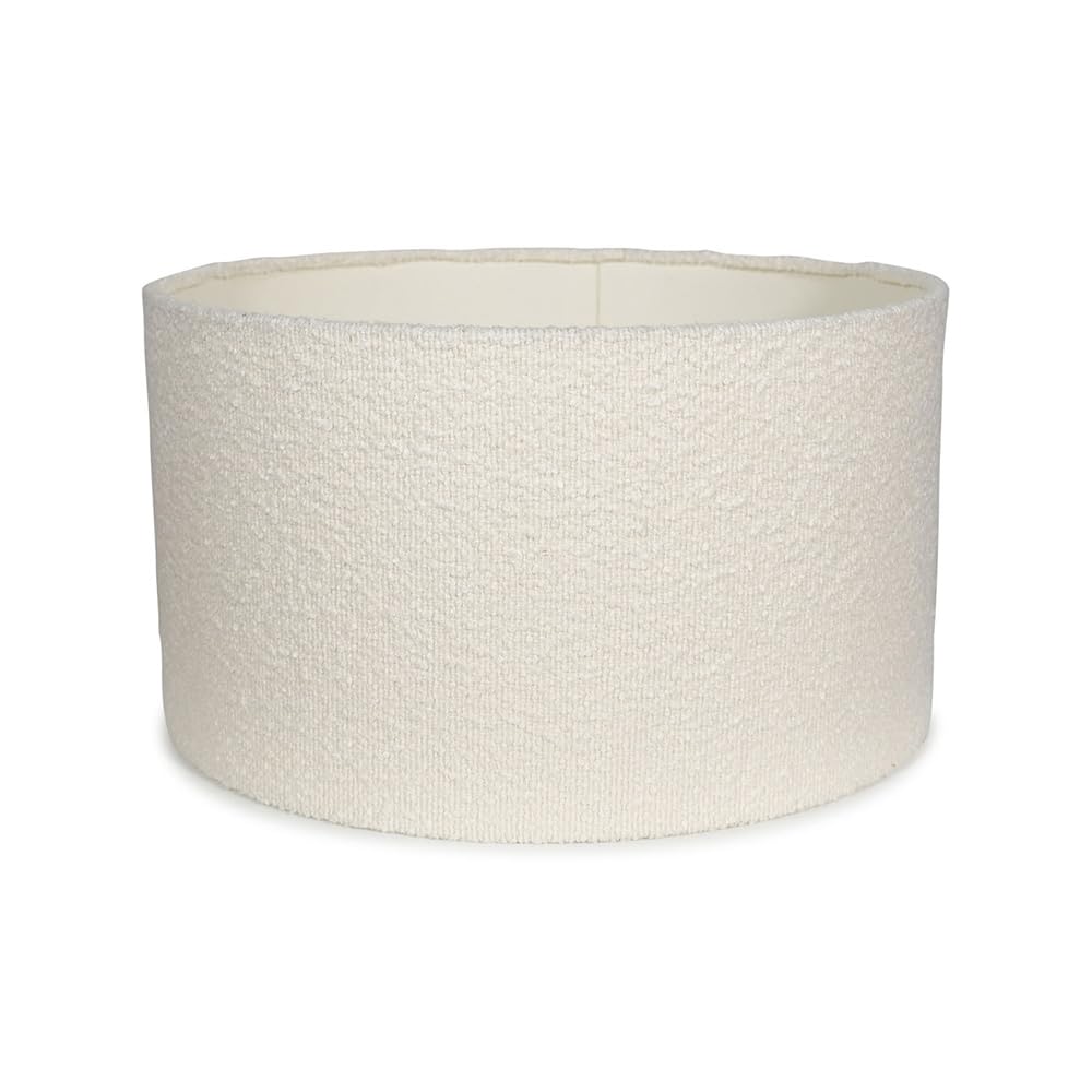 Minisun Cream | Modern Boucle Drum Light Shade | Lamp Shades, Home Décor & Improvement Essential | 35Cm Shade Width