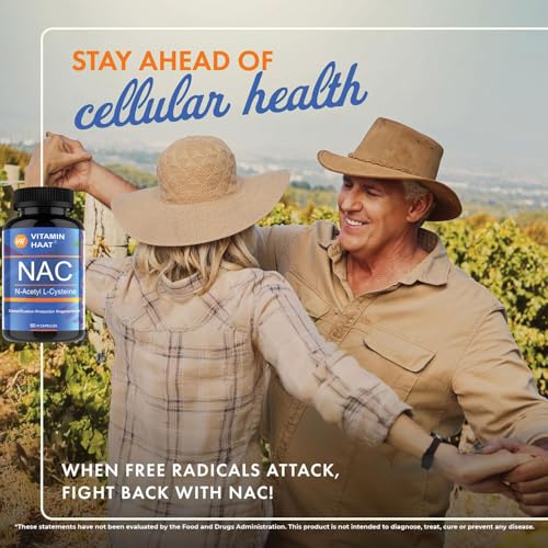 Image of NAC Supplement 600mg | N Acetyl L Cysteine Capsules | Glutathione Precursor | Antioxidant & Respiratory Wellness Support | 60 Capsules by VitaminHaat