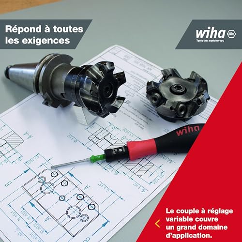 Tournevis dynamométrique Wiha 2852S10 avec échelle variable et embouts interchangeables - 3