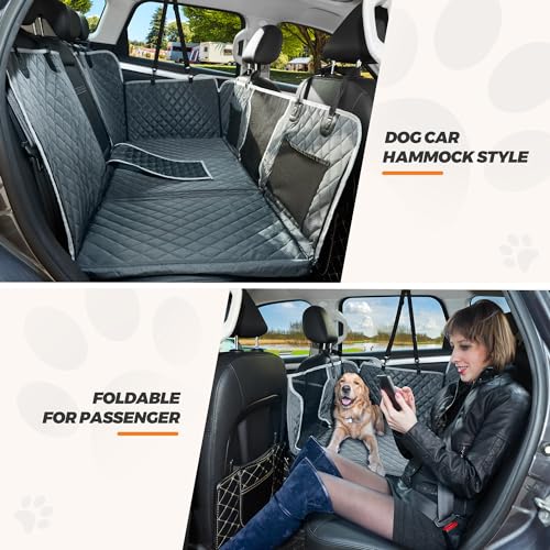 Image of ANOSOSPECIAL Back Seat Extender,Dog Car Seat Cover,Waterproof Pet Hammock Travel Bed,Durable Camping Air Mattress,Non Inflatable Car Bed Mattress Easy Clean for SUV Truck (Grey)