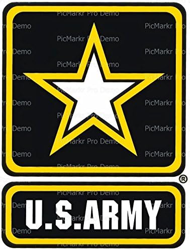 3" Cupcake (6 Per Sheet) - US Army Logo Birthday - Edible Cake or Cupcake Topper - D20041