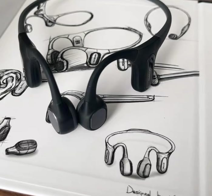 Run Plus Open-Ear Bone Conduction Headphones - IP68 Waterproof for