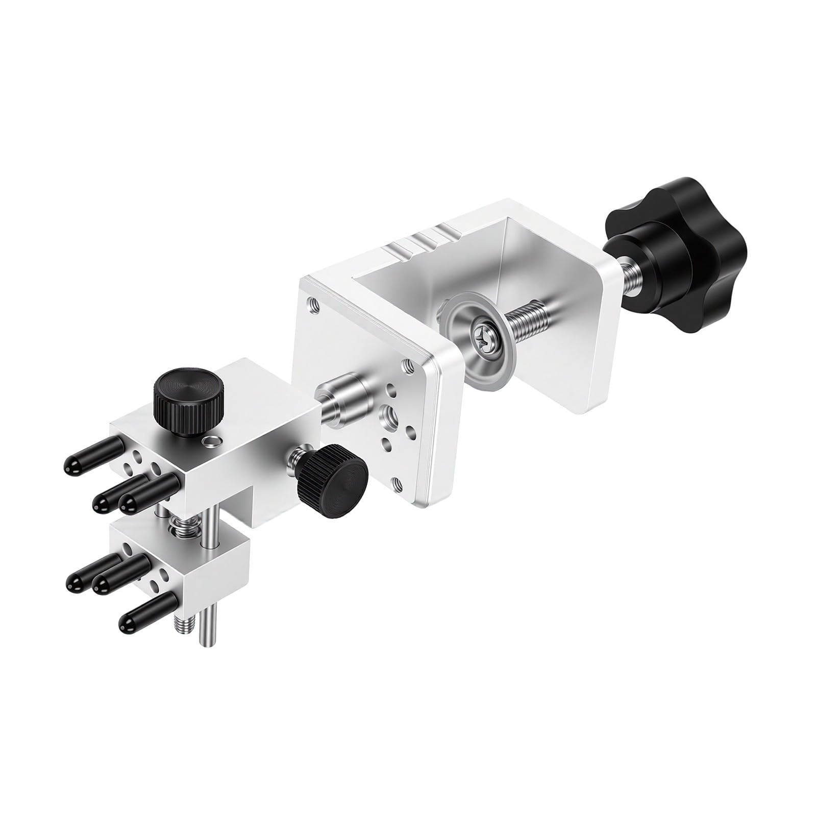 Asixxsix Mini Morsa da Banco con Morsetto a C Girevole a 360°
