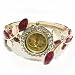Fashion Women Bracelet Watch, ABC Rhinestone Bangle Crystal Flower Bracelet Quartz Wrist Watch