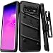 Zizo Bolt Series Compatible with Galaxy S10 Plus Case Military Grade Drop Tested with Built in Kickstand Holster Black Black