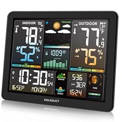 Weather Station Wireless Indoor Outdoor Thermometer, 8 . 5 " Large Color Atomic Clock with Sunrise photo Weather Station Wireless Indoor Outdoor Thermometer, 8 . 5 " Large Color Atomic Clock with Sunrise