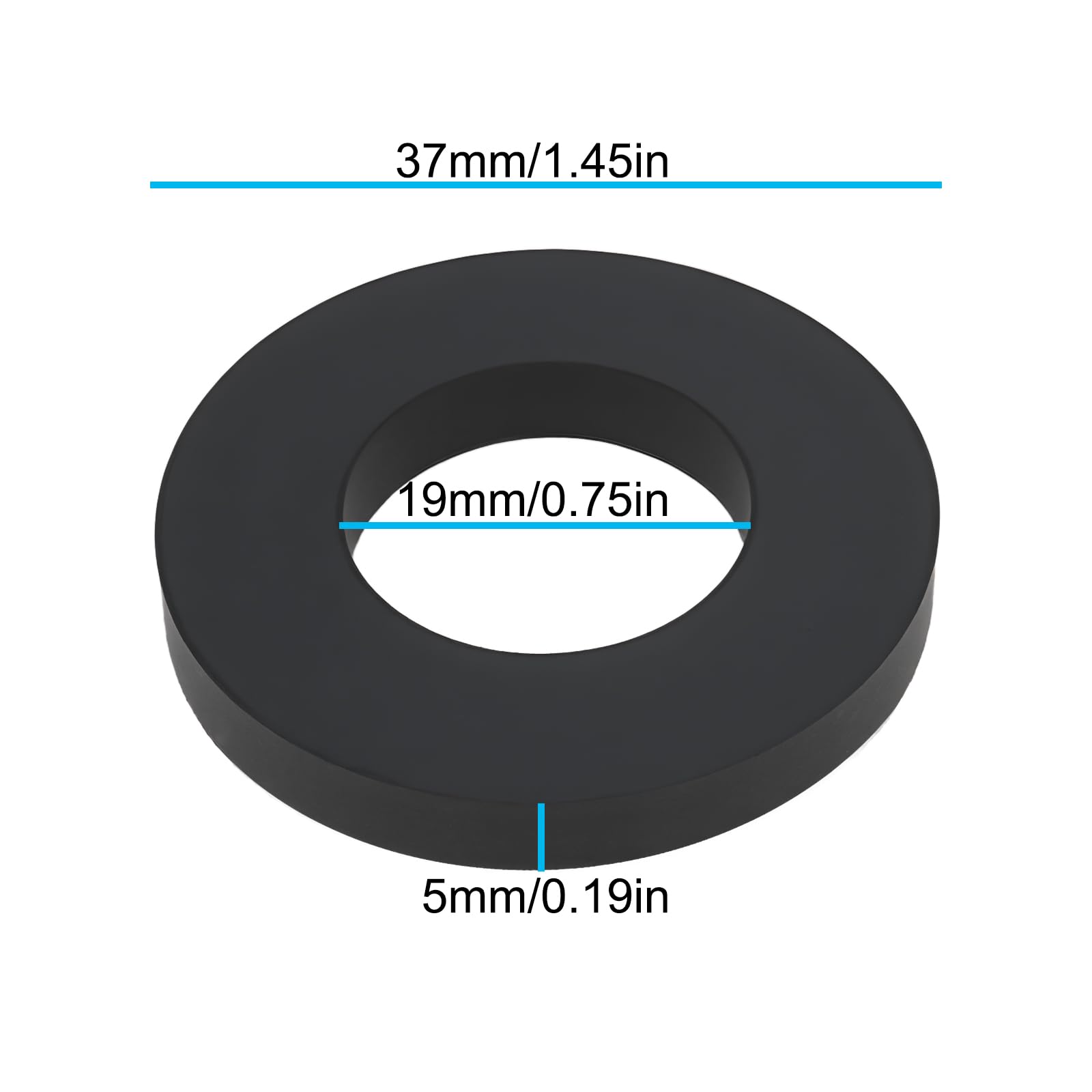 Briny River 10pcs 3/4Inch Rubber Washers 19x37x5mm for Vise Handle Compatible with Wilton #500 C2 Bench Vise Grip - Image 4