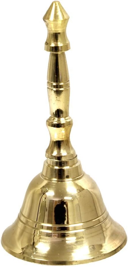 4" Hand Held Service Bell - Polished Brass 2-Pack