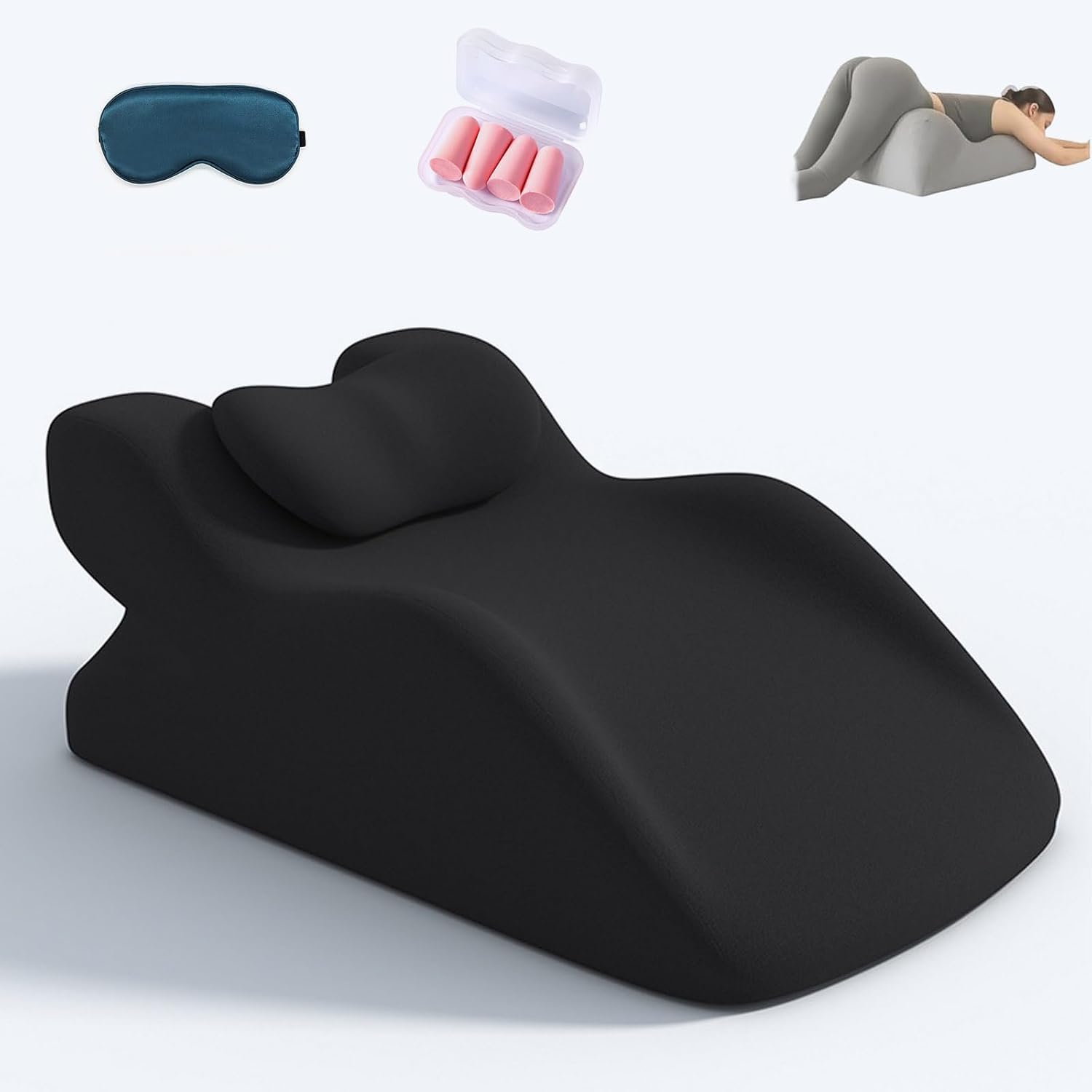 Cuscino Per Il Sesso Di Coppia, Cuscino Ergonomico Per I Glutei, Cuscino Multifunzionale Per L'Interazione Di Coppia, Con Fodera Sfoderabile (Nero)