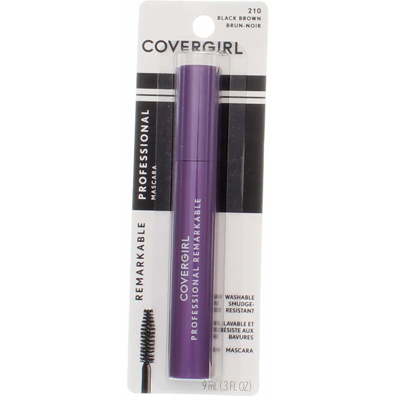COVERGIRL Professional Remarkable Washable Mascara, Black Brown [210] 0.30 oz (Pack of 6)