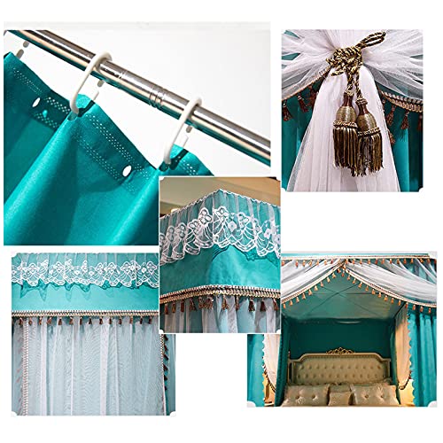 Dosel de cama de matrimonio estilo princesa con soporte de metal 6
