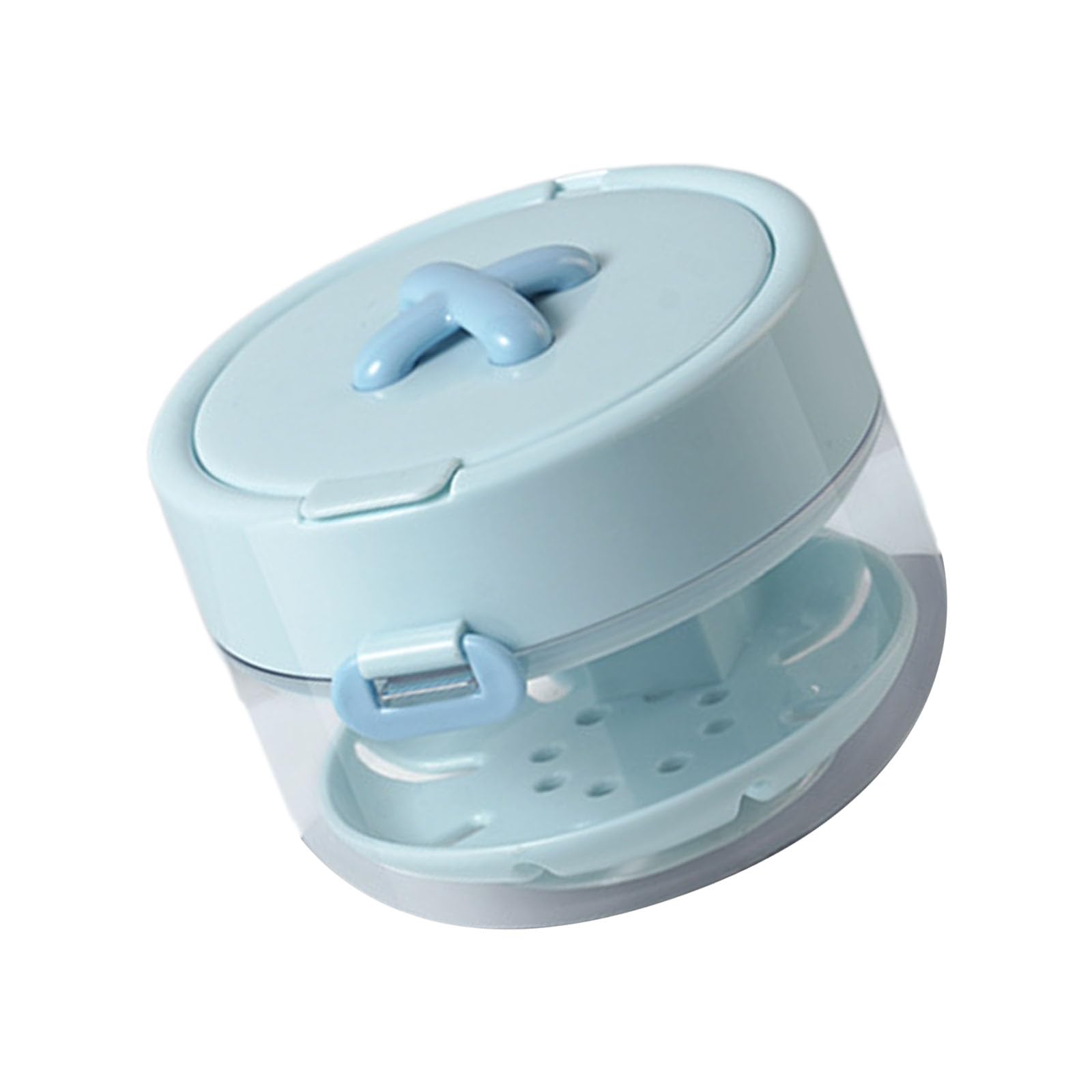 yanzunlrn Multipurpose Denture Maintenance Set with Separate Cleaning Chamber Quick Drying Technology Senior Friendly Daily Use Waterproof Denture Cleaning Container