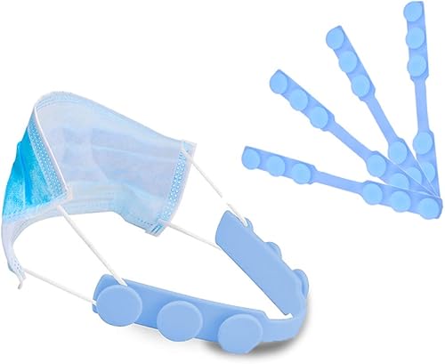 Miniatura 7 de Extensor de correa para máscara, soporte antiapriete, correa extensora para ganchos de orejas para máscara, 4 Piezas, Negro (Allblack)