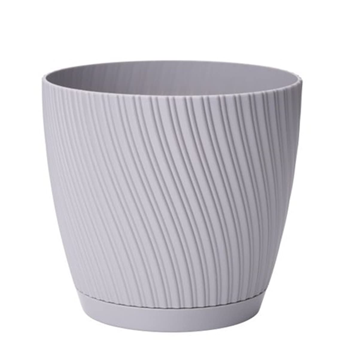 Form Plastic Blumentopf Mit Untersetzer – Satin-Oberfläche, Verschiedene Größen, Für Innen & Außen