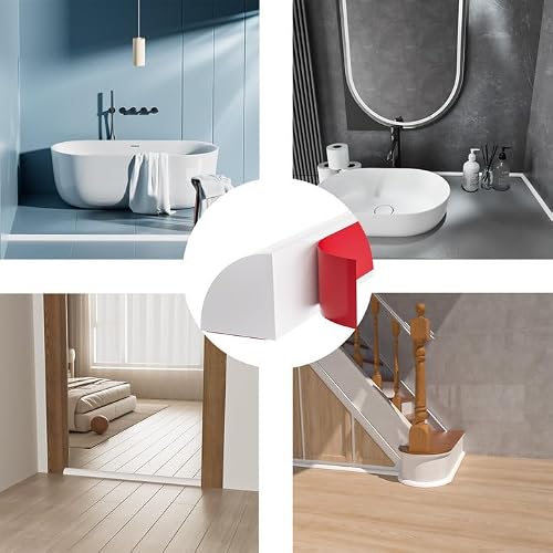 Flexible Quarter Round Molding,78Inch Self Adhesive Peel and Stick Silicone Rubber Quarter Round Trim Molding for Wall Edge Corner, Cabinet Edge, Countertops - Thumbnail 7