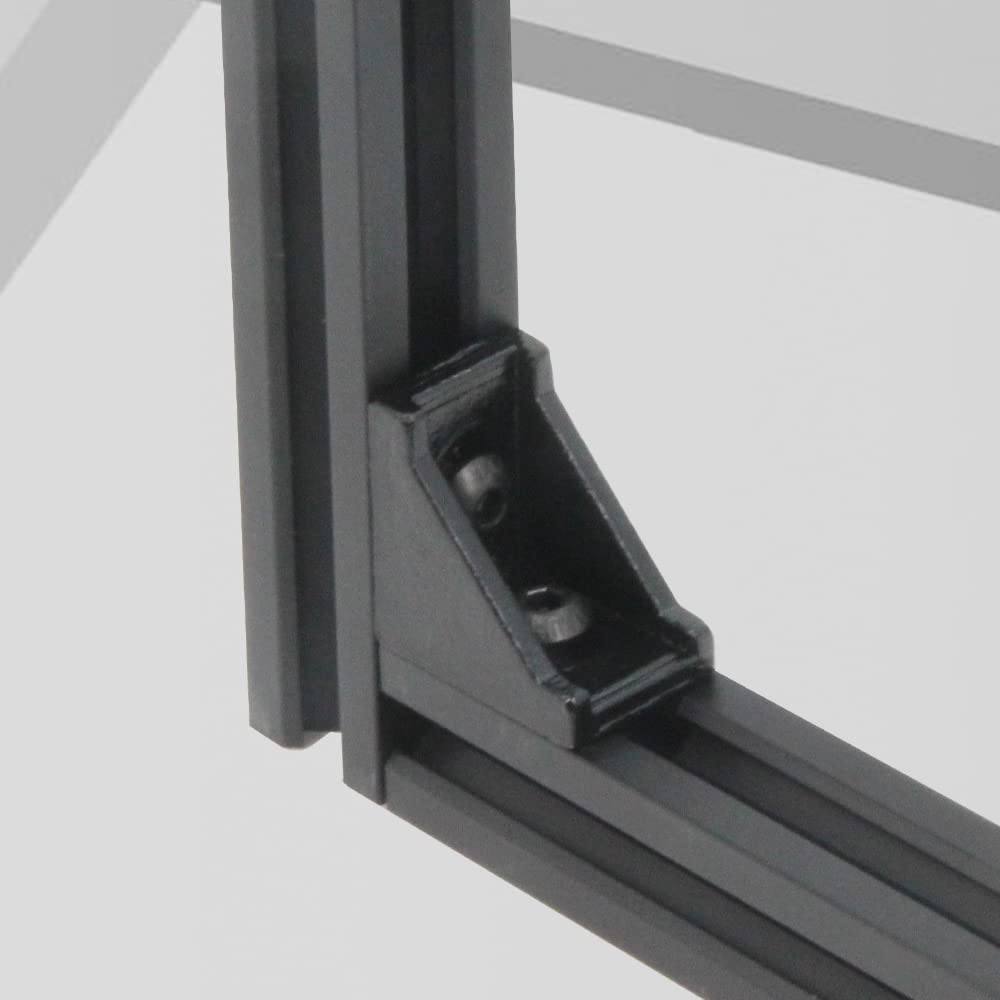 Yeebyee Right Angle Corner Bracket Gusset 2 Hole with M5 Screws and T-Nuts,28mm x 28mm for 6mm Slot 2020 Series Aluminum Extrusion Profile - Image 3